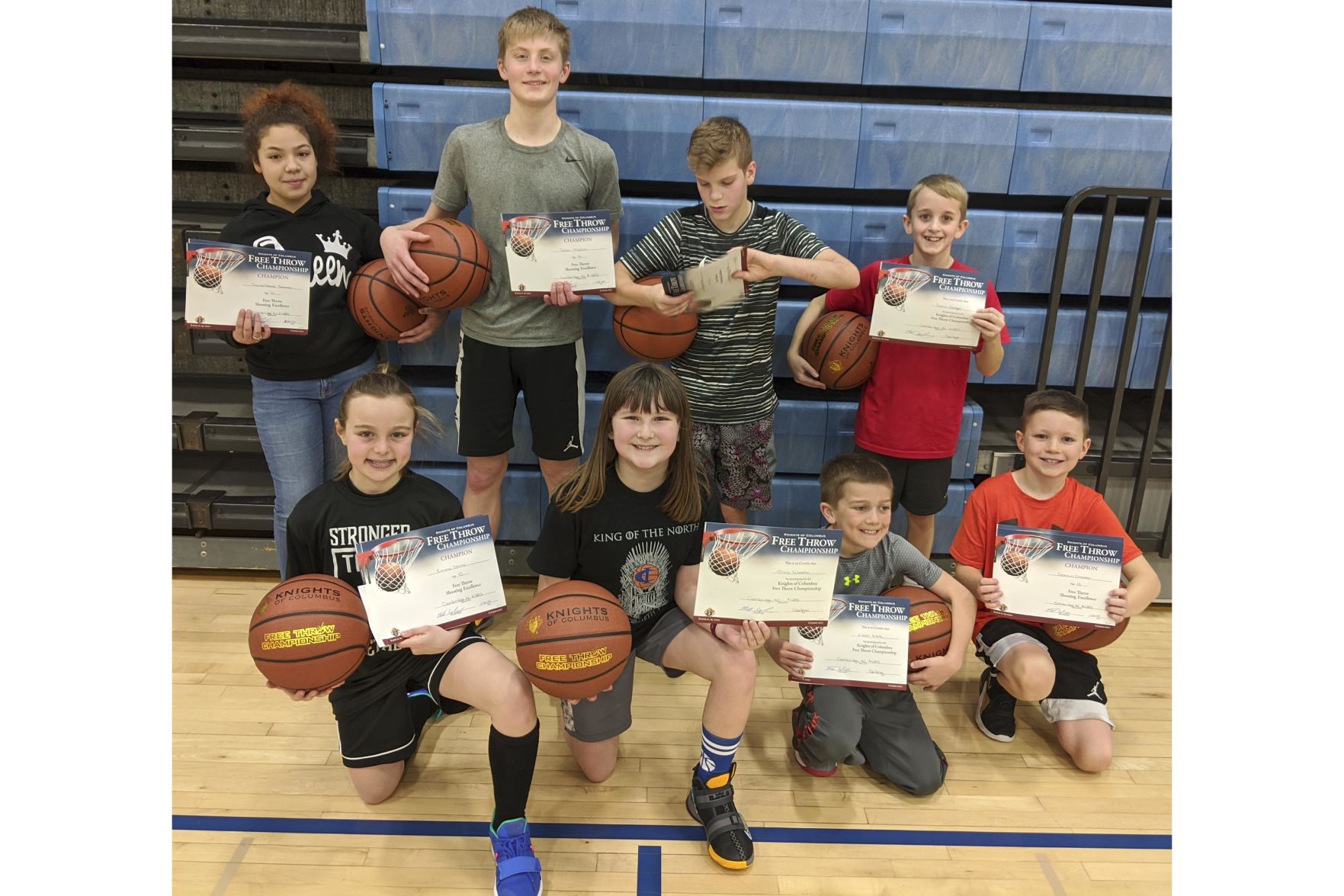 Free throw contest winners announced